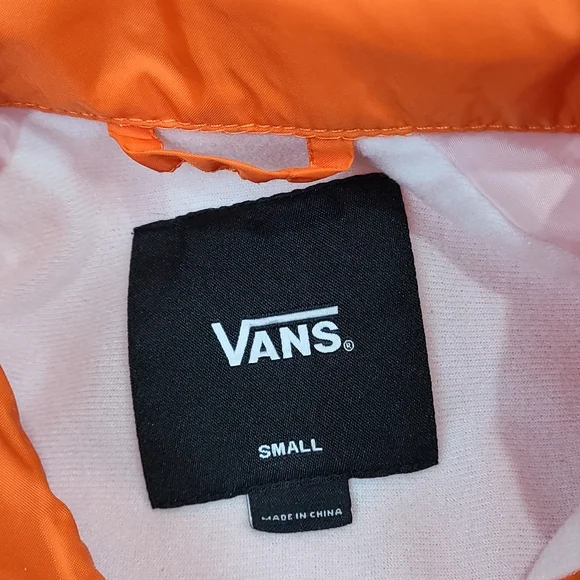 Vans Torrey OTF logo snap button Coach windbreaker jacket size S - Picture 4 of 8